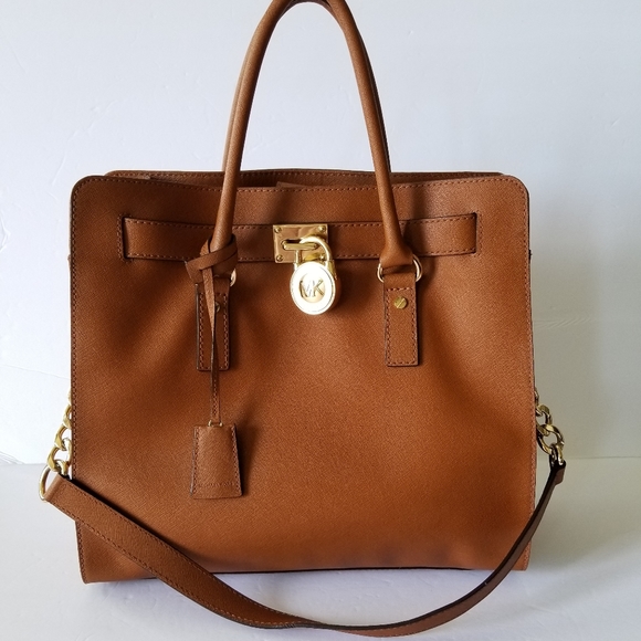 Michael Kors Large Hamilton Saffiano Tote Camel / Cognac Bag - Picture 8 of 12